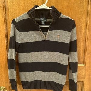 Boys Polo by Ralph Lauren Size: M 12/14 grey and blue stripe sweater
